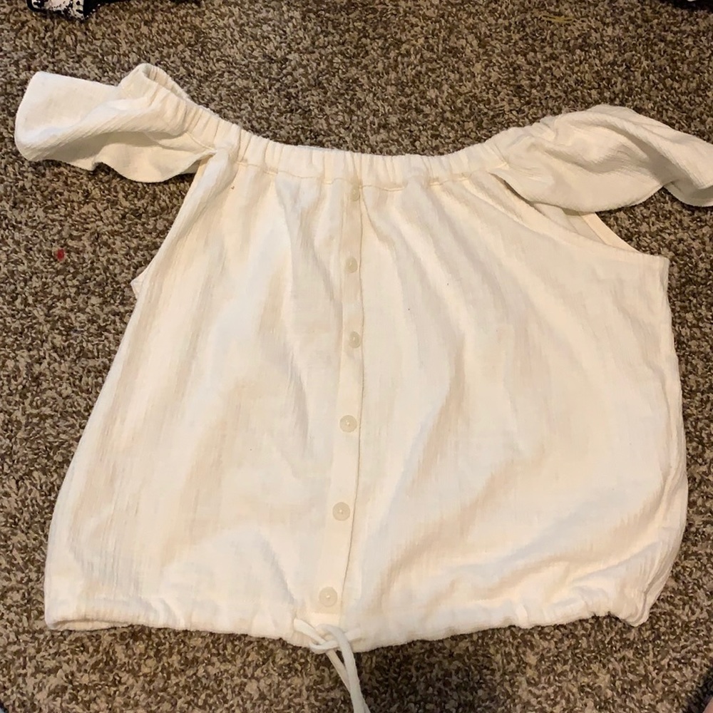 Madewell white off the shoulder top